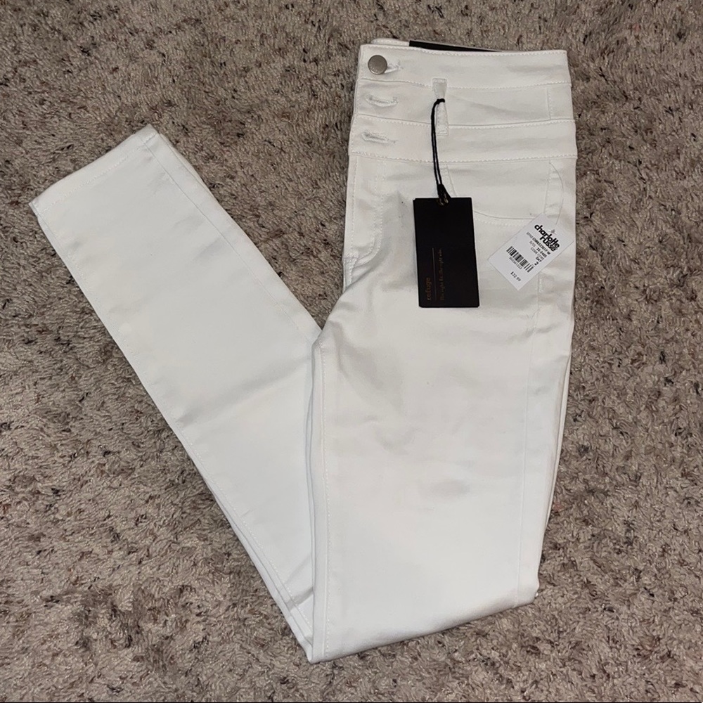 White pants hi-waisted skinny size 2